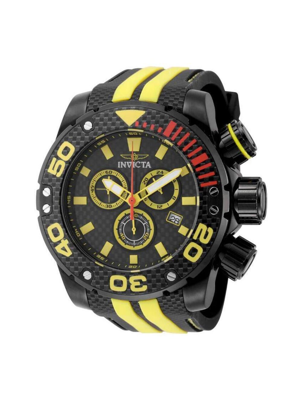 Invicta Sea Hunter Harpoon Strike Men's Watch - 52mm, Yellow, Black (48990)